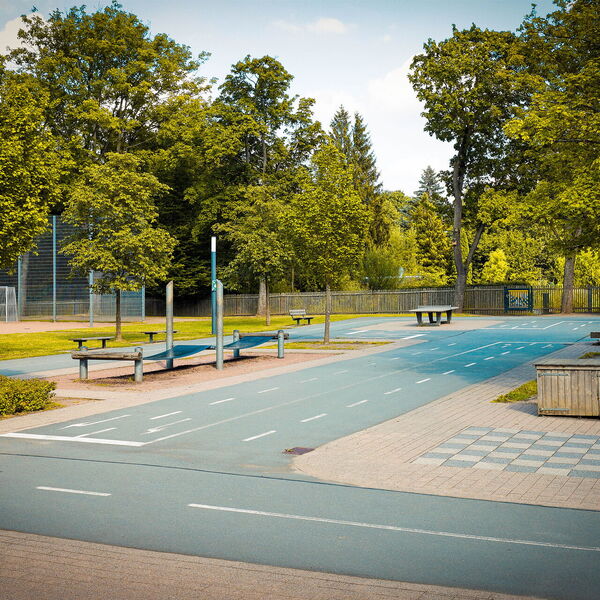 Schulhof Verkehrsübungsplatz